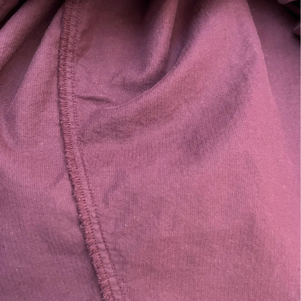 J Jill Corduroy Shirt Tunic Size LARGE TALL  Button Front  Wine Burgundy - Picture 5 of 15